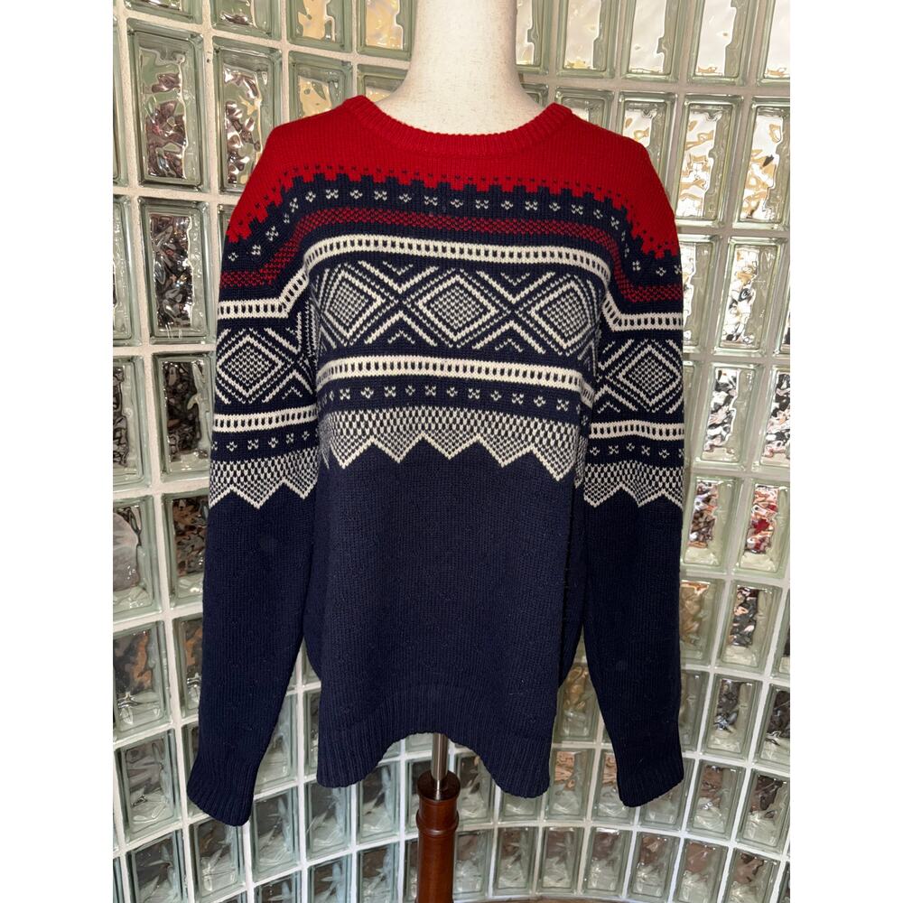 Lands End Lambswool Ski Sweater - size Large (42-44) - OB
